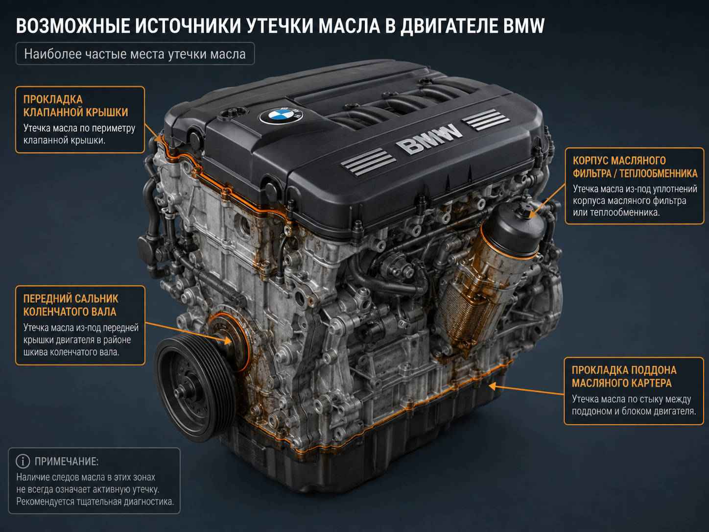 как отличить течь корпуса от других