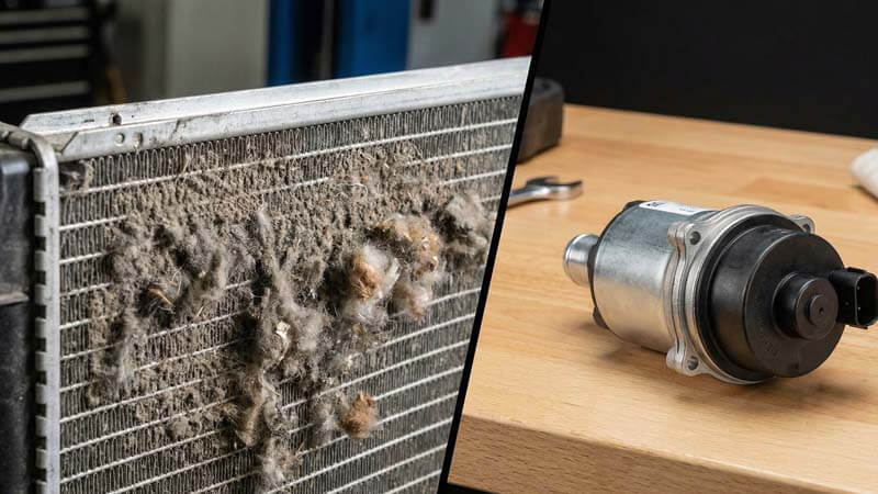 Причины и решения забитые соты радиатора против новой электропомпы Pierburg